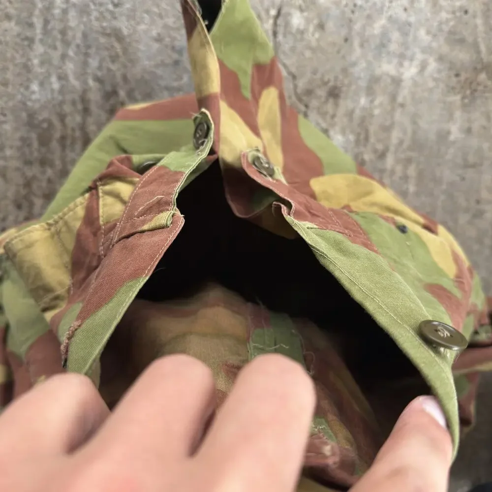 Vtg WWII Italian Camo Pants Military 34-38x31 Adjustable Telo Mimetico Frog Skin